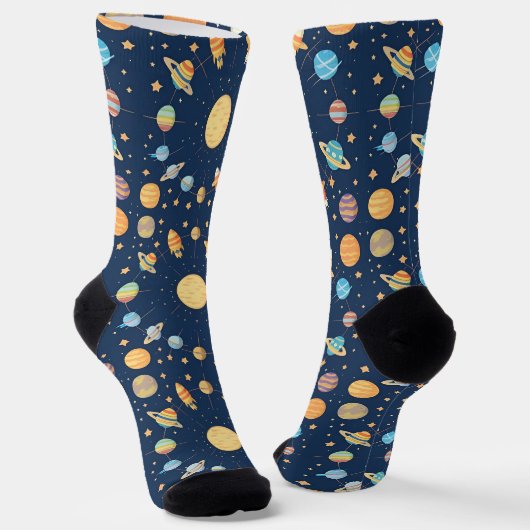 Farbenfrohe Raumgestaltung mit Planeten Socken (Gewinkelt)