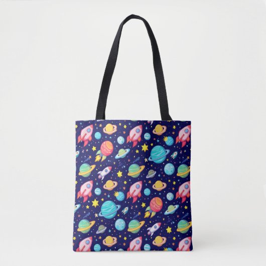 Farbenfrohe Raummuster für Cartoon Tasche (Vorderseite)