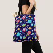 Farbenfrohe Raummuster für Cartoon Tasche (Von Nahem)