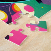 Farbenfrohe Raumperson Pop Kunst Puzzle (Seite)