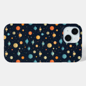 Farbenfrohe Raumplanetenmuster Case-Mate iPhone Hülle (Rückseite (Horizontal))