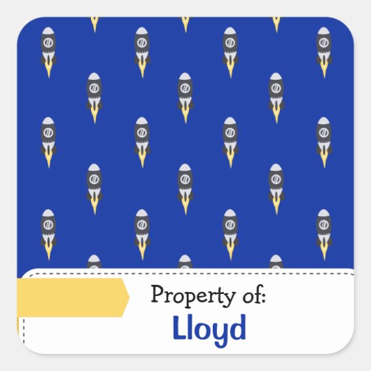 Farbenfrohe Raumstruktur Personalisiert Quadratischer Aufkleber (Vorderseite)