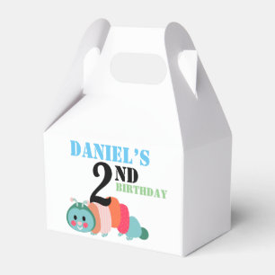 Farbenfrohe Raupe Zweite Geburtstagsgratis Geschenkschachtel