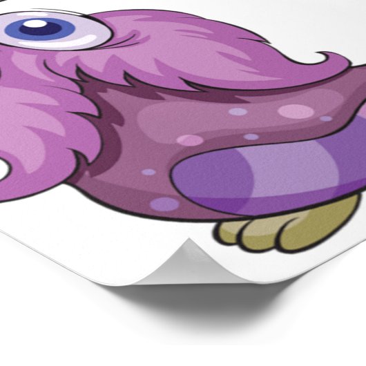 Farbenfrohe Raupen Spaß Whimsical Poster (Ecke)