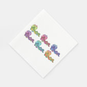 Farbenfrohe Raupen Spaß Whimsical Serviette (Ecke)