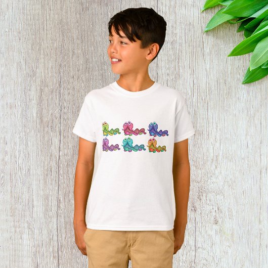 Farbenfrohe Raupen Spaß Whimsical T-Shirt
