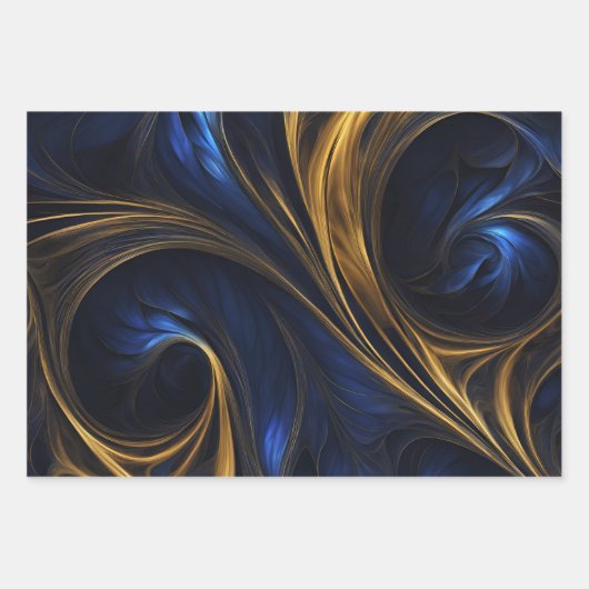 Farbenfrohe, rauschende Muster - Umschlagpapier Geschenkpapier Set (Vorderseite 2)