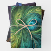 Farbenfrohe, rauschende Muster - Umschlagpapier Geschenkpapier Set (Beispiel)