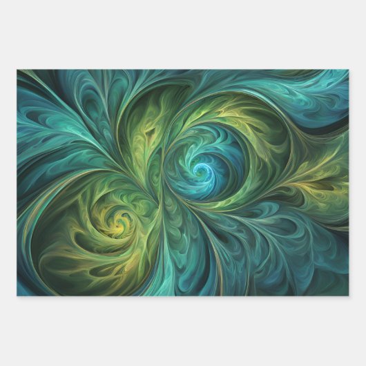 Farbenfrohe, rauschende Muster - Umschlagpapier Geschenkpapier Set (Vorderseite)