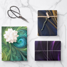 Farbenfrohe, rauschende Muster - Umschlagpapier