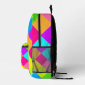 Farbenfrohe Raute Muster Bedruckter Rucksack (Rechts)