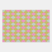 Farbenfrohe Raute Muster Geschenkpapier Set (Vorderseite)