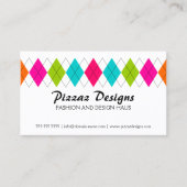 Farbenfrohe Raute Visitenkarte (Vorderseite)