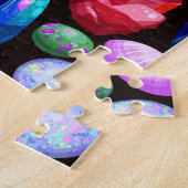 Farbenfrohe realistische Felsen und Kristallmuster Puzzle (Seite)