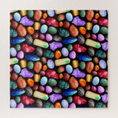 Farbenfrohe realistische Felsen und Kristallmuster Puzzle (Horizontal)