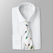 Farbenfrohe realistische Vogelfedern Krawatte (Gebunden)