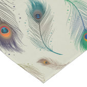 Farbenfrohe realistische Vogelfedern Kurzer Tischläufer (Ecke)