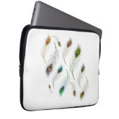 Farbenfrohe realistische Vogelfedern Laptopschutzhülle (Vorne Rechts)