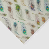 Farbenfrohe realistische Vogelfedern Seidenpapier (Ausschnitt)
