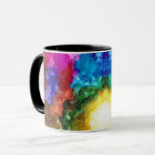 Farbenfrohe Realität des Lebens Tasse (Vorderseite Links)