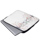 Farbenfrohe Reben in Blume Laptopschutzhülle (Vorne Knopf)