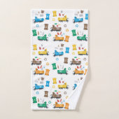 Farbenfrohe Recycelnd Garbage Trucks & Bins Badhandtuch Set (Handtuch)