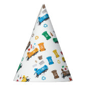 Farbenfrohe Recycelnd Garbage Trucks & Bins Partyhütchen (Links)