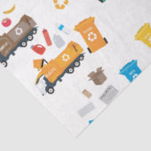 Farbenfrohe Recycelnd Garbage Trucks & Bins Seidenpapier (Ausschnitt)