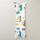 Farbenfrohe Recycelnd Garbage Trucks & Bins Seitenschläferkissen (Rückseite (Vertikal))