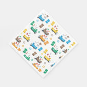 Farbenfrohe Recycelnd Garbage Trucks & Bins Serviette (Ecke)