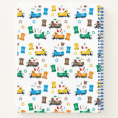 Farbenfrohe Recycelnd Müllwagen Bins Sketchbook Notizblock (Rückseite)