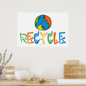 Farbenfrohe Recycle Poster (Küche)