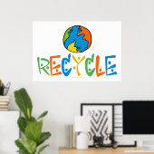 Farbenfrohe Recycle Poster (Heimbüro)