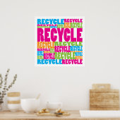 Farbenfrohe Recycle Poster (Küche)