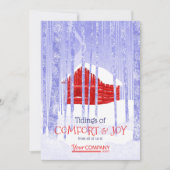 Farbenfrohe Red Blue Company Weihnachten Rustikale Karte (Vorderseite)