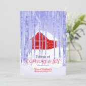 Farbenfrohe Red Blue Company Weihnachten Rustikale Karte (Stehend Vorderseite)