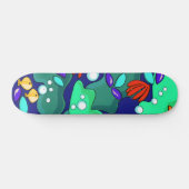 Farbenfrohe Reef Fish Skateboard Deck (Horizontal)