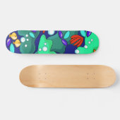 Farbenfrohe Reef Fish Skateboard Deck (Horizontal)