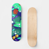 Farbenfrohe Reef Fish Skateboard Deck (Vorderseite)