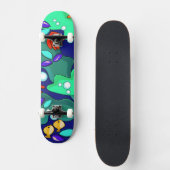 Farbenfrohe Reef Fish Skateboard Deck (Vorderseite)