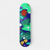 Farbenfrohe Reef Fish Skateboard Deck (Vorne)