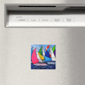 Farbenfrohe Regatta-Magnete Magnet (In Situ (Geschirrspüler))