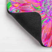 Farbenfrohe Regenbogen Abstrakt dekorative Dahlia Mousepad (Ecke)
