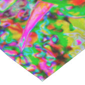 Farbenfrohe Regenbogen Abstrakt dekorative Dahlia Tischdecke (Schrägansicht)