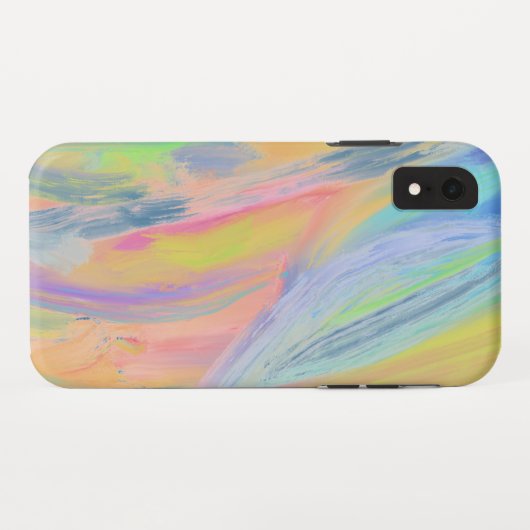Farbenfrohe Regenbogen-abstrakte Ölmalerei Case-Mate iPhone Hülle (Rückseite (Horizontal))
