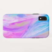 Farbenfrohe Regenbogen-abstrakte Ölmalerei lila bl Case-Mate iPhone Hülle (Rückseite (Horizontal))