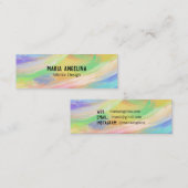 Farbenfrohe Regenbogen-abstrakte Ölmalerei Mini Visitenkarte (Vorne/Hinten)