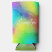 Farbenfrohe Regenbogen Alte Textur Moderne Selters Dosenkühler (Vorderseite)