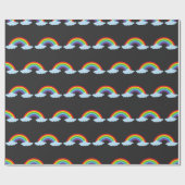 Farbenfrohe Regenbogen Autismus-Bewusstsein Autist Geschenkpapier (Flach)