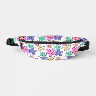 farbenfrohe Regenbogen-Blume Hummeln blühend Bauchtasche